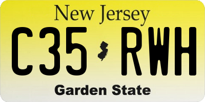 NJ license plate C35RWH
