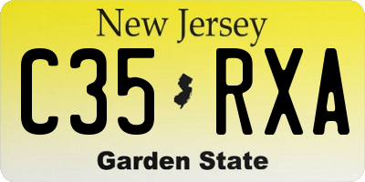NJ license plate C35RXA