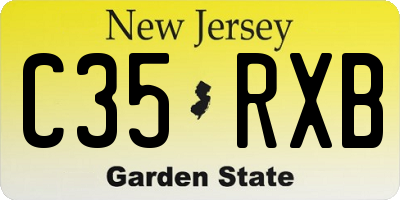 NJ license plate C35RXB