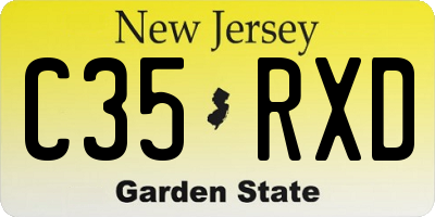 NJ license plate C35RXD
