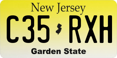 NJ license plate C35RXH