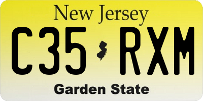 NJ license plate C35RXM