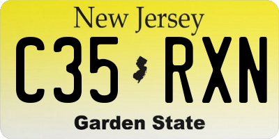 NJ license plate C35RXN