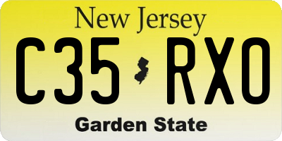 NJ license plate C35RXO
