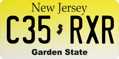 NJ license plate C35RXR