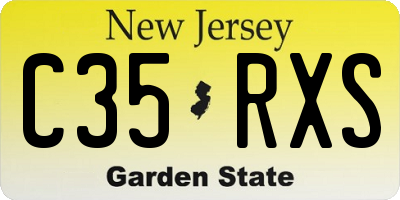 NJ license plate C35RXS