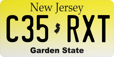 NJ license plate C35RXT