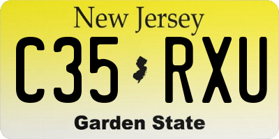 NJ license plate C35RXU