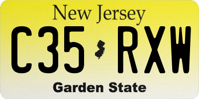 NJ license plate C35RXW