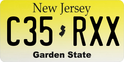 NJ license plate C35RXX