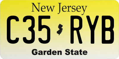 NJ license plate C35RYB