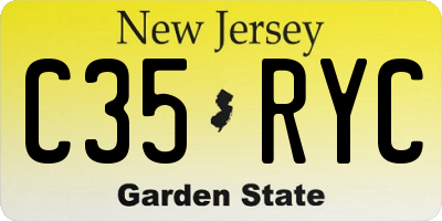 NJ license plate C35RYC
