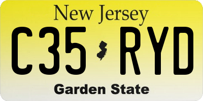NJ license plate C35RYD