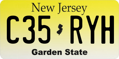 NJ license plate C35RYH