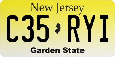 NJ license plate C35RYI