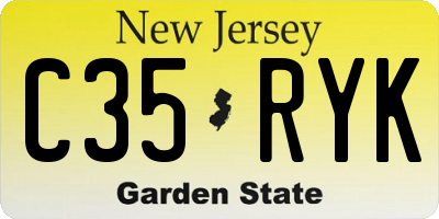 NJ license plate C35RYK