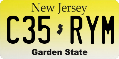 NJ license plate C35RYM