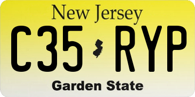NJ license plate C35RYP