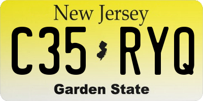 NJ license plate C35RYQ