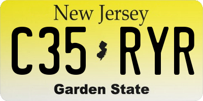 NJ license plate C35RYR