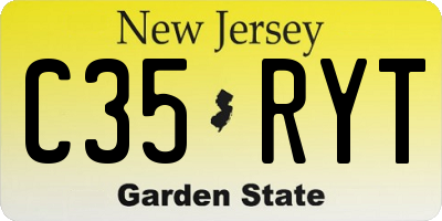 NJ license plate C35RYT