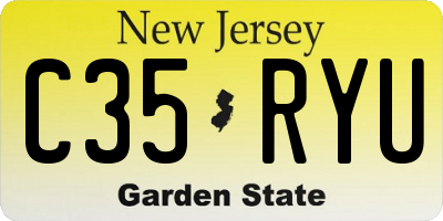 NJ license plate C35RYU