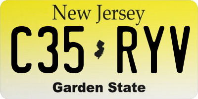 NJ license plate C35RYV