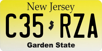 NJ license plate C35RZA