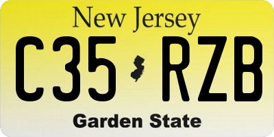 NJ license plate C35RZB