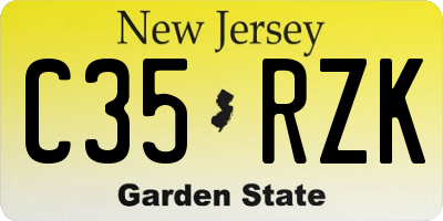 NJ license plate C35RZK
