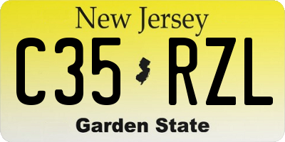 NJ license plate C35RZL