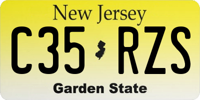 NJ license plate C35RZS