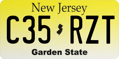 NJ license plate C35RZT