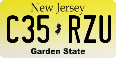 NJ license plate C35RZU