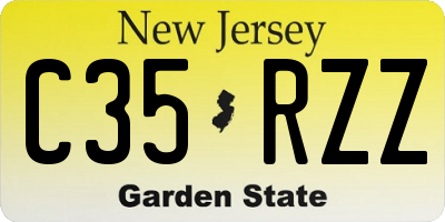 NJ license plate C35RZZ