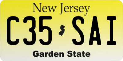NJ license plate C35SAI