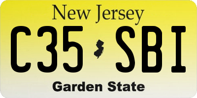 NJ license plate C35SBI