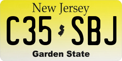 NJ license plate C35SBJ