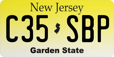 NJ license plate C35SBP