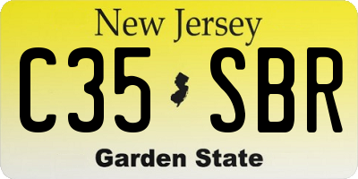 NJ license plate C35SBR