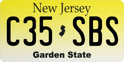 NJ license plate C35SBS