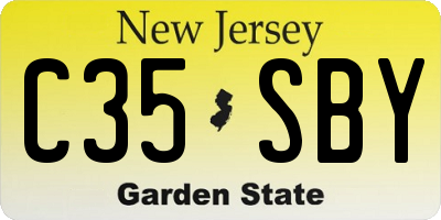 NJ license plate C35SBY