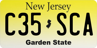 NJ license plate C35SCA