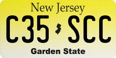 NJ license plate C35SCC
