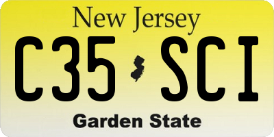 NJ license plate C35SCI