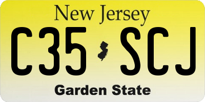 NJ license plate C35SCJ