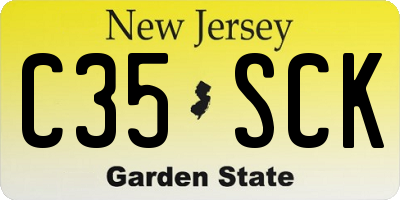 NJ license plate C35SCK