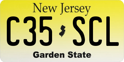 NJ license plate C35SCL
