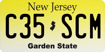 NJ license plate C35SCM