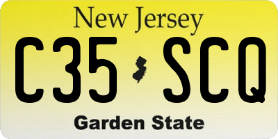 NJ license plate C35SCQ